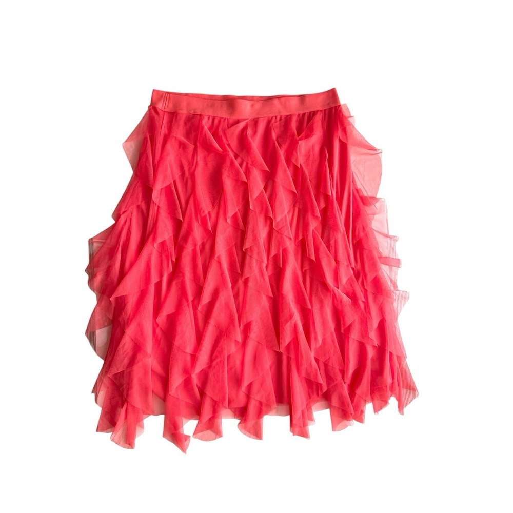 Cato Tiered Bright Pink Layered Tulle Skirt Womens XL Party Summer Cruise Beach